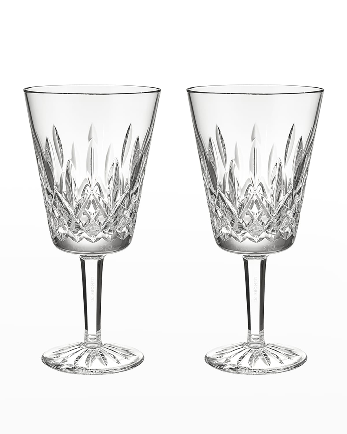 Waterford Crystal Lismore 1952 Mastercraft Medium Goblets, Set Of 2