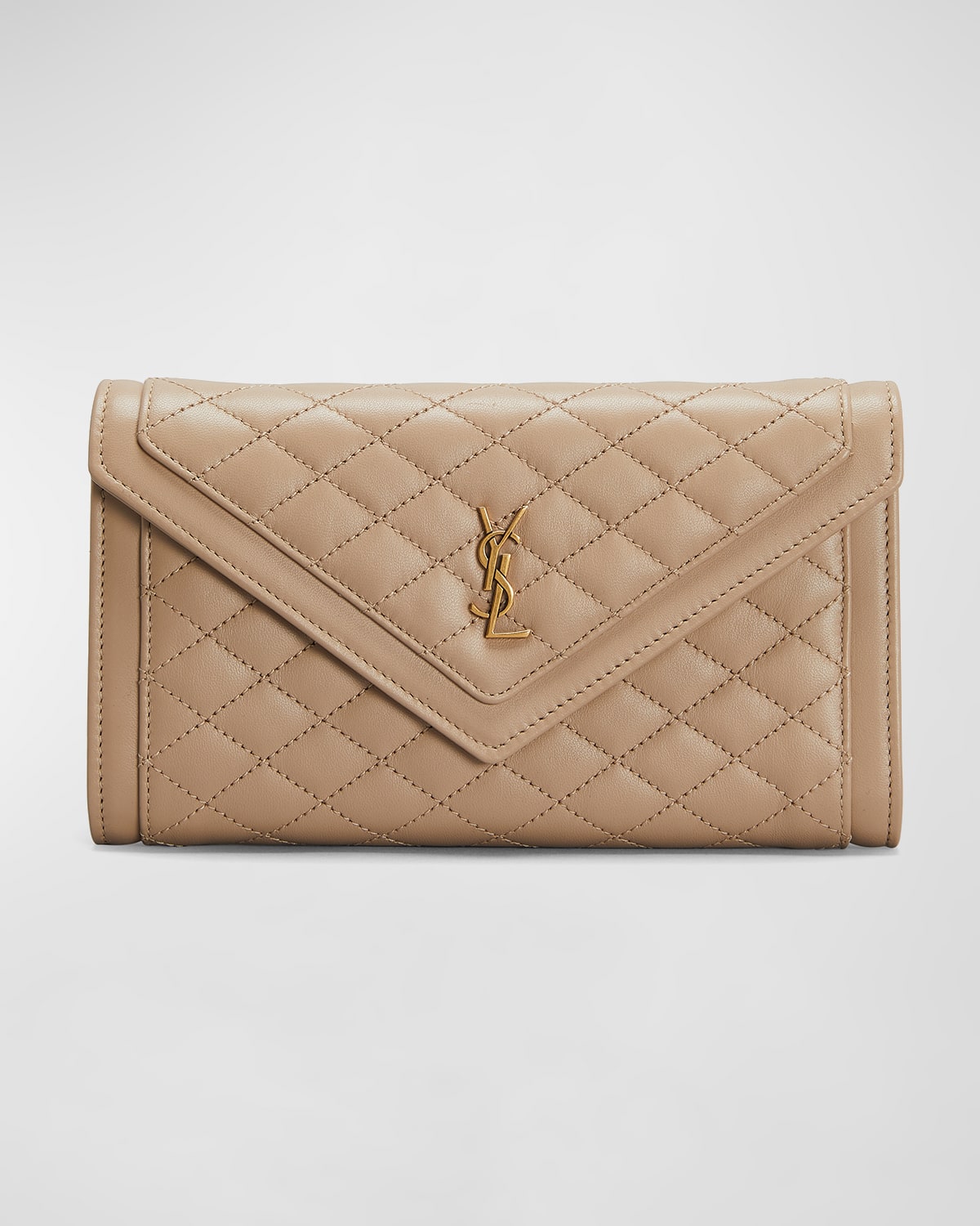Saint Laurent Gaby Small leather wallet - ShopStyle
