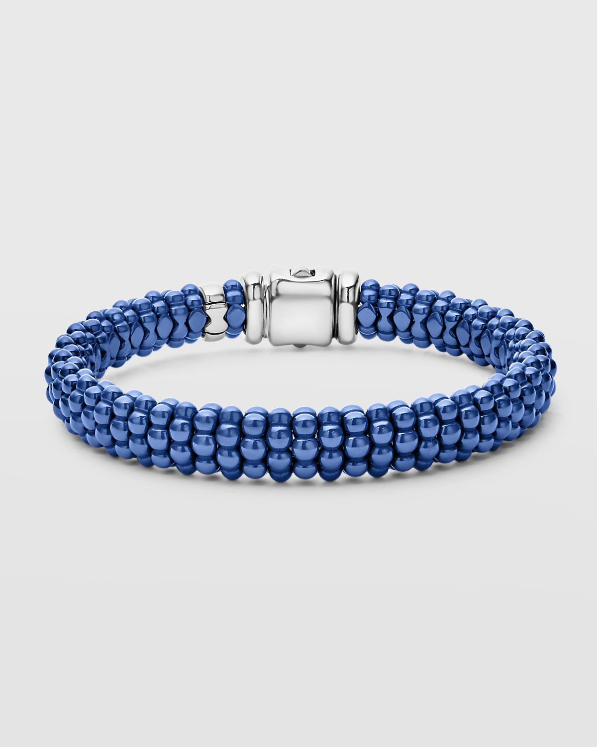 Blue Caviar Ultramarine Ceramic Bead 9mm Rope Bracelet