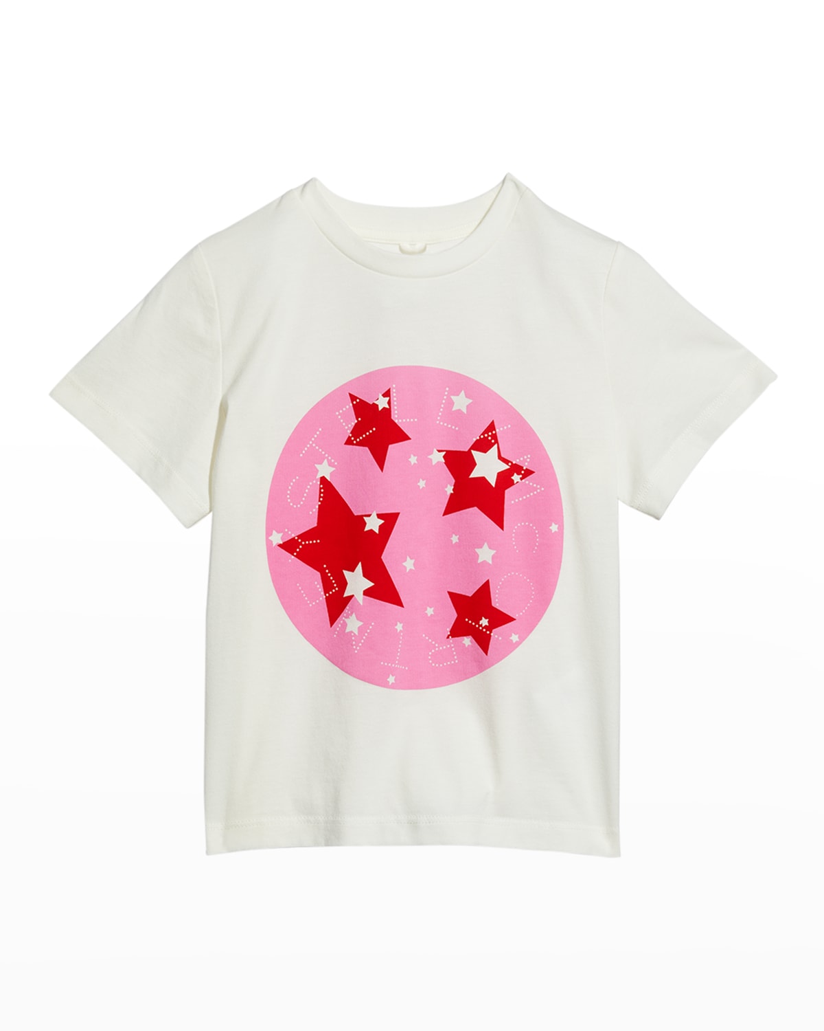 Girl's Stars Logo T-Shirt, Size 4-10