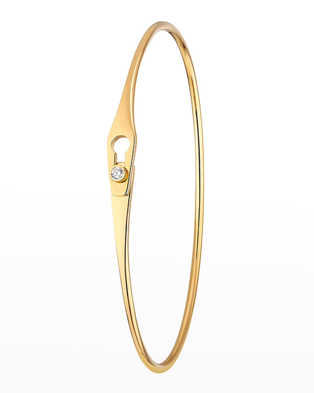 DINH VAN Yellow Gold Secure Flex Bracelet with 1 Diamond
