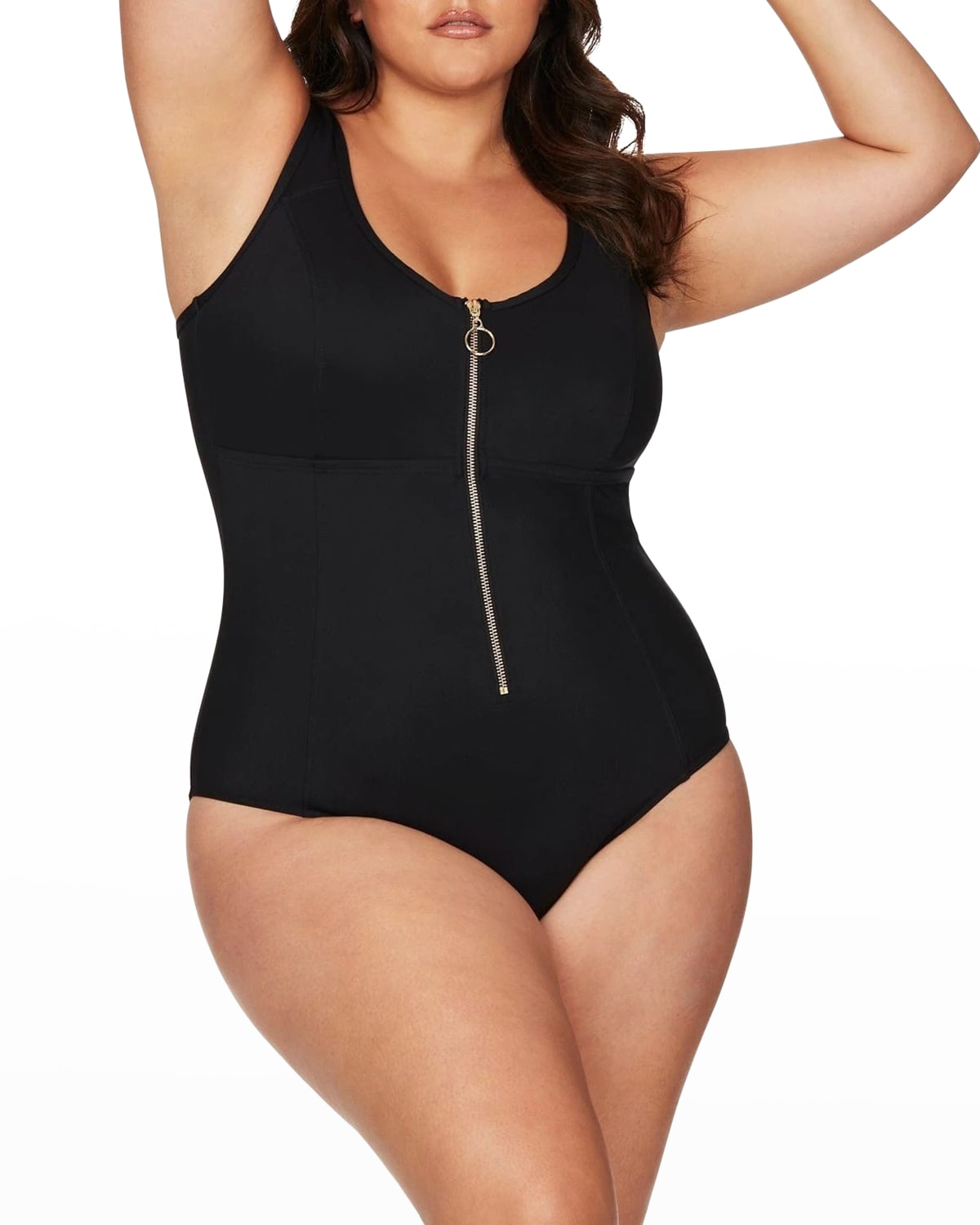 Shop Artesands Sculpt Fuseli One-piece Swimsuit In Black