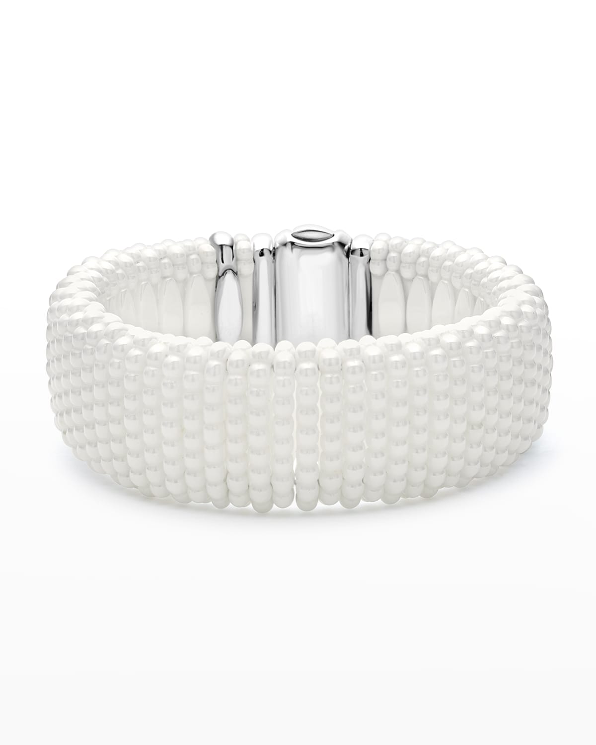 LAGOS White Caviar White Ceramic Wide 23mm Rope Bracelet Smart