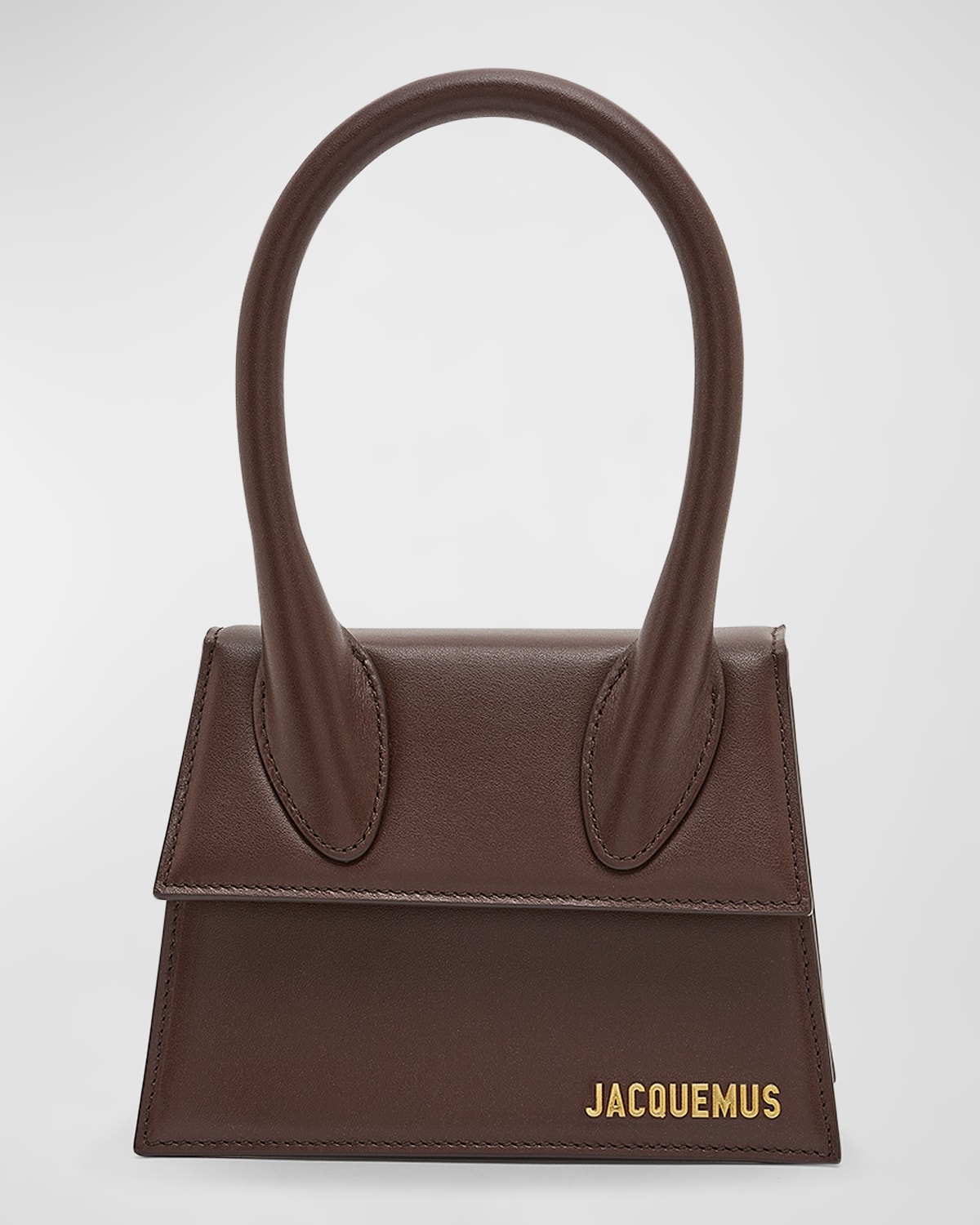 Jacquemus Le Chiquito Moyen Top-handle Bag In Midnight Brown