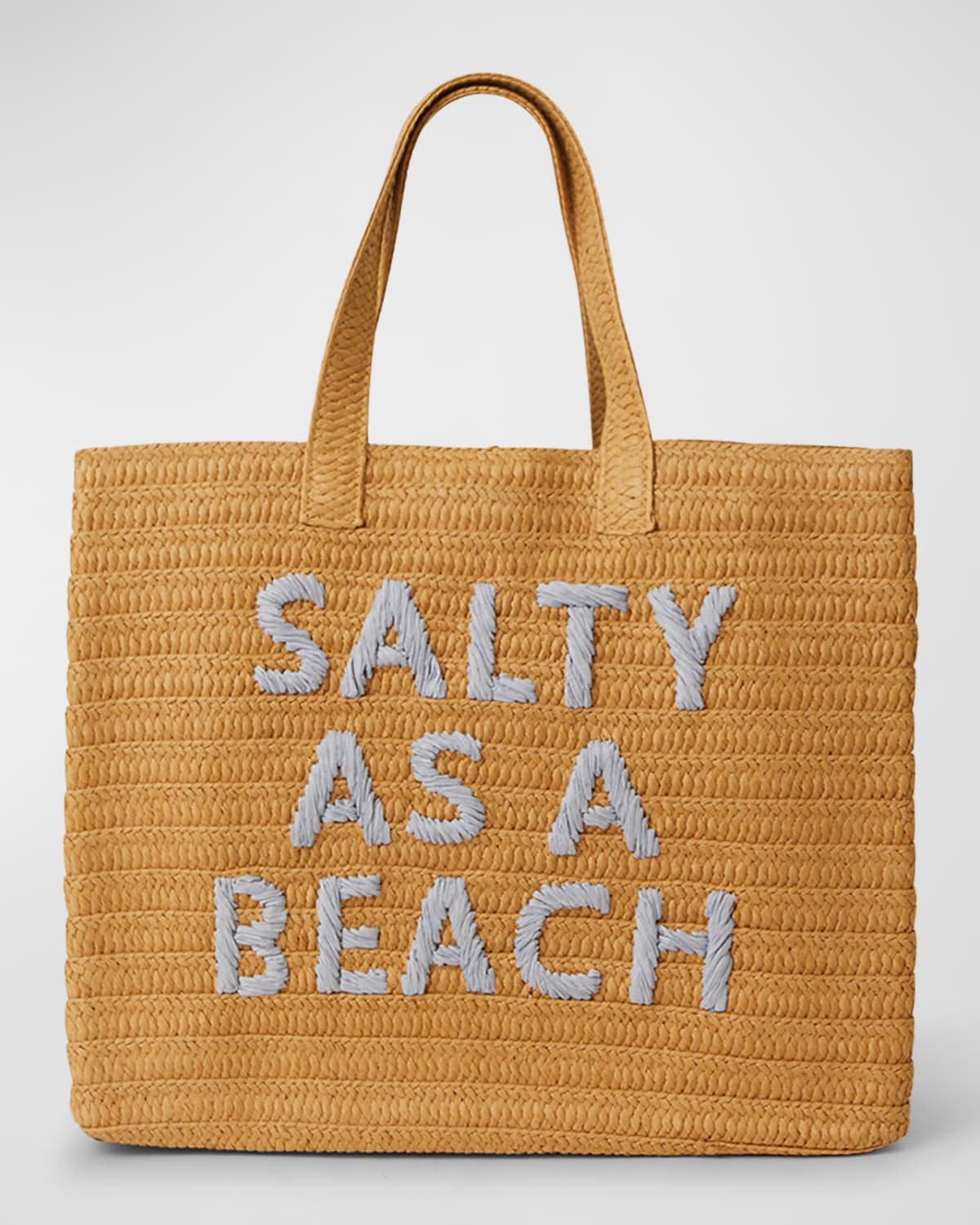 Btb Los Angeles Salty As A Beach Straw Tote Bag In Sand Lavender