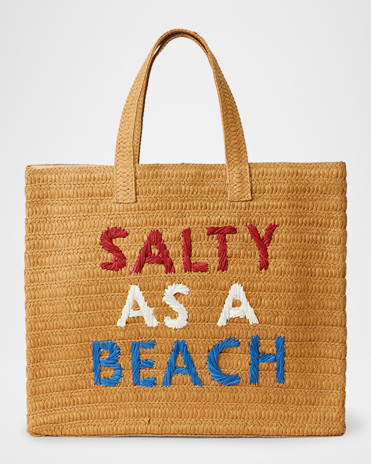 Salty as a Beach Straw Tote Bag