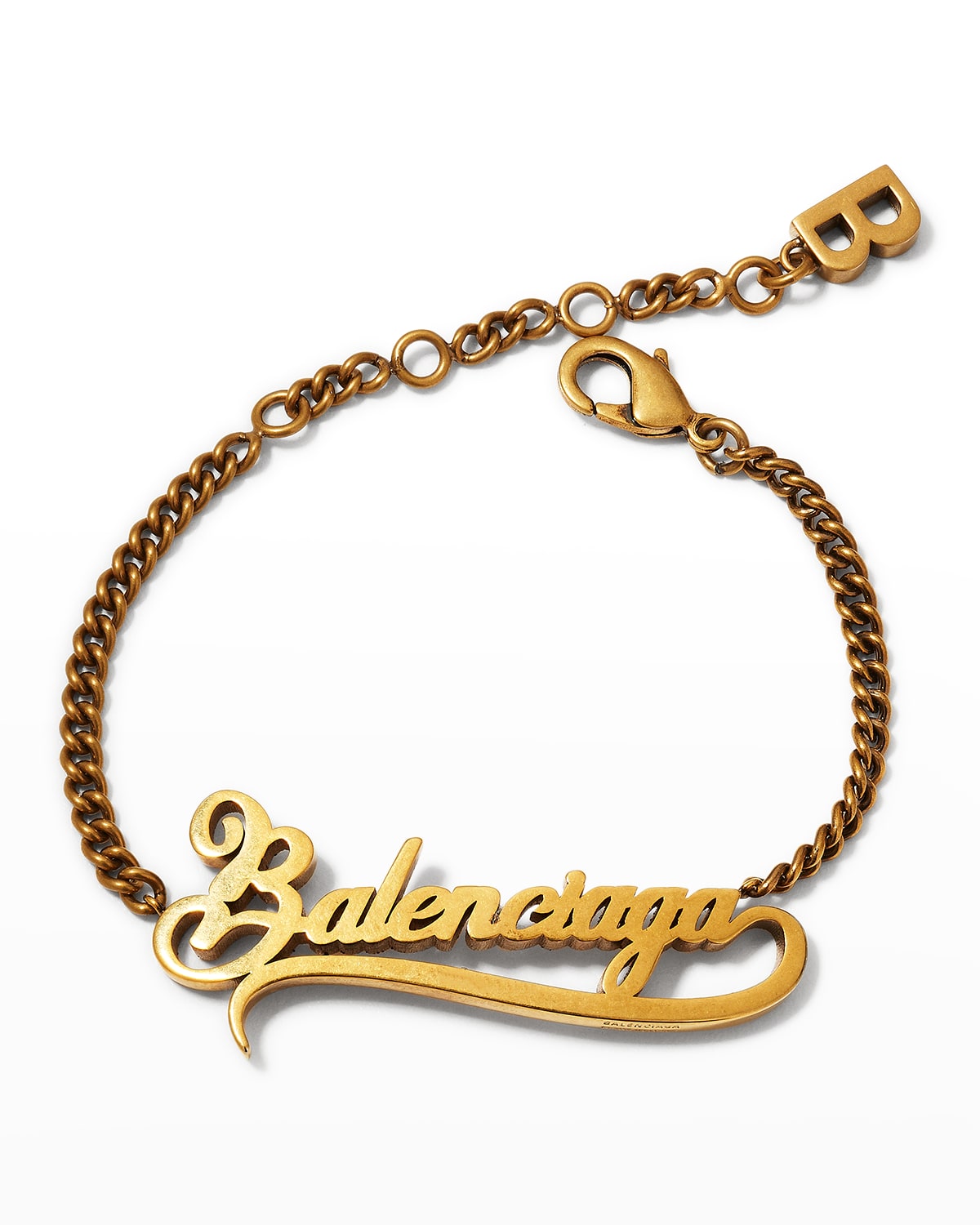 Balenciaga Typo Valentine Bracelet In Antique Gold | ModeSens