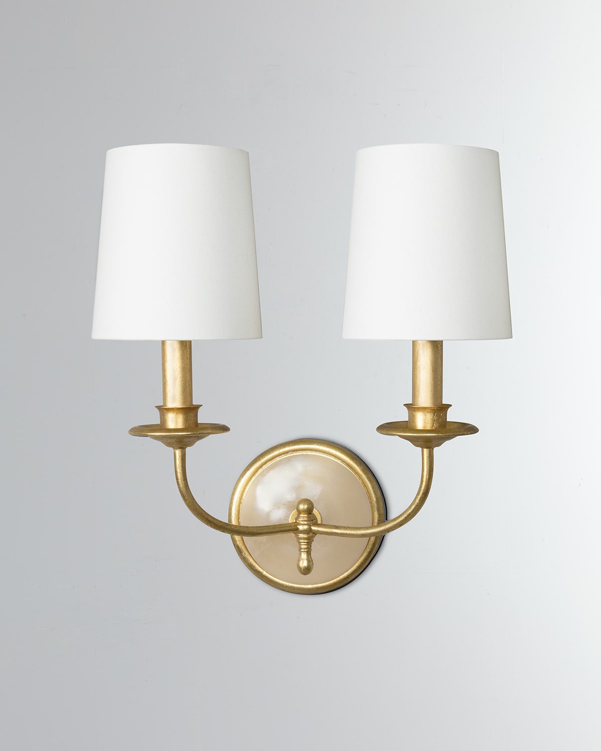 Shop Regina Andrew Fisher Double Sconce In Gold