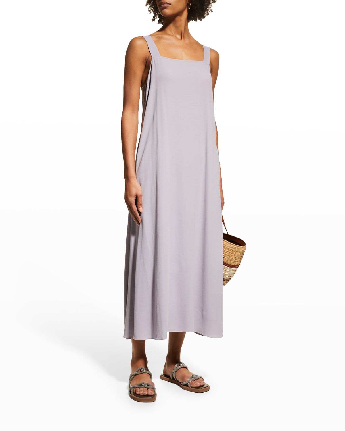 Eileen fisher square neck shift dress discount