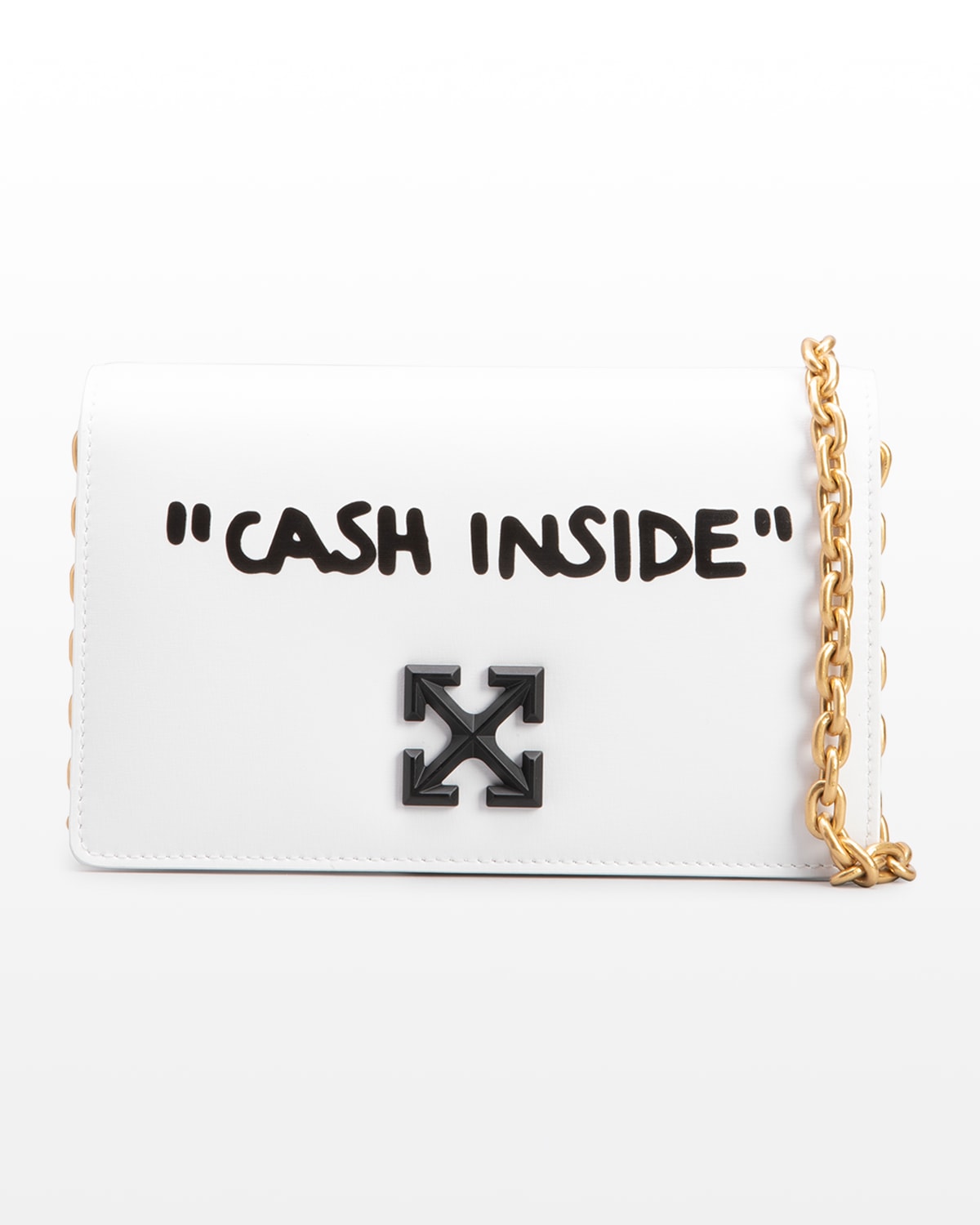 Off-White Neutrals Jitney 0.5 Cash Inside Crossbody Bag