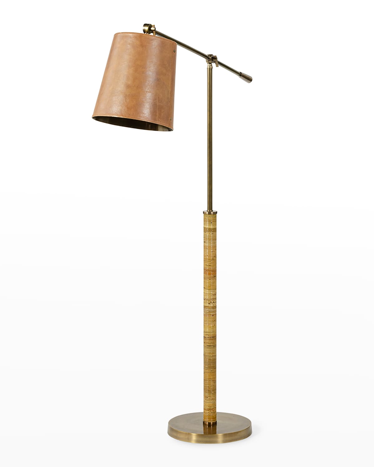 Shop Palecek Hendrick Floor Lamp In Brown Metallic