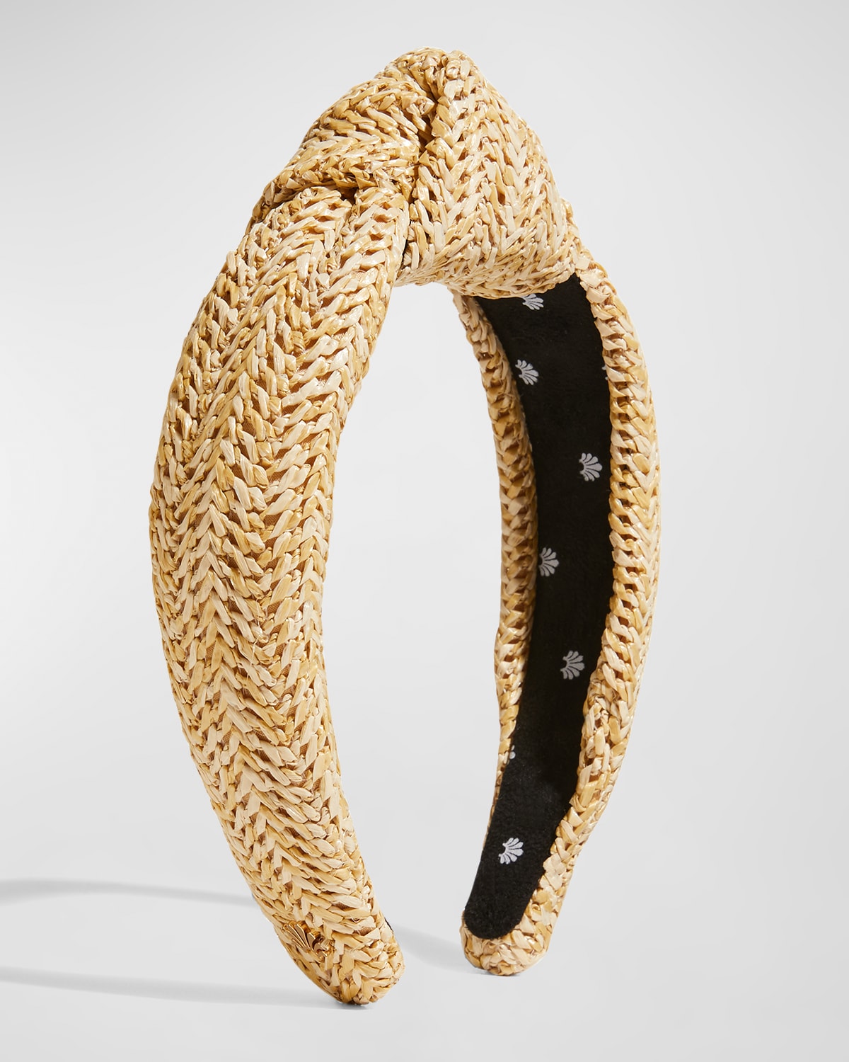 Shop Lele Sadoughi Knotted Raffia Headband In Natural