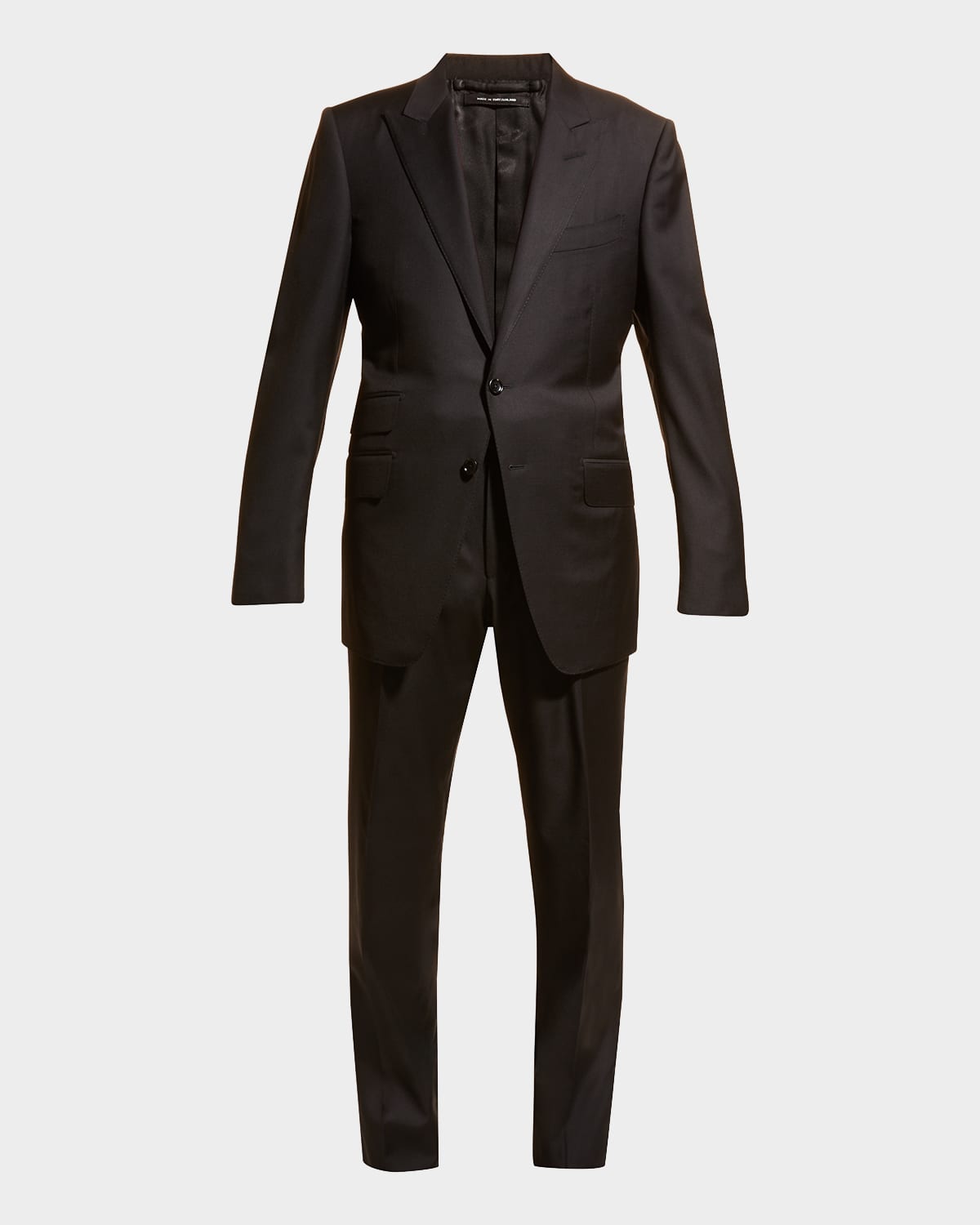 Tom Ford Men's Solid Master Twill Two-piece Suit In Black Solid