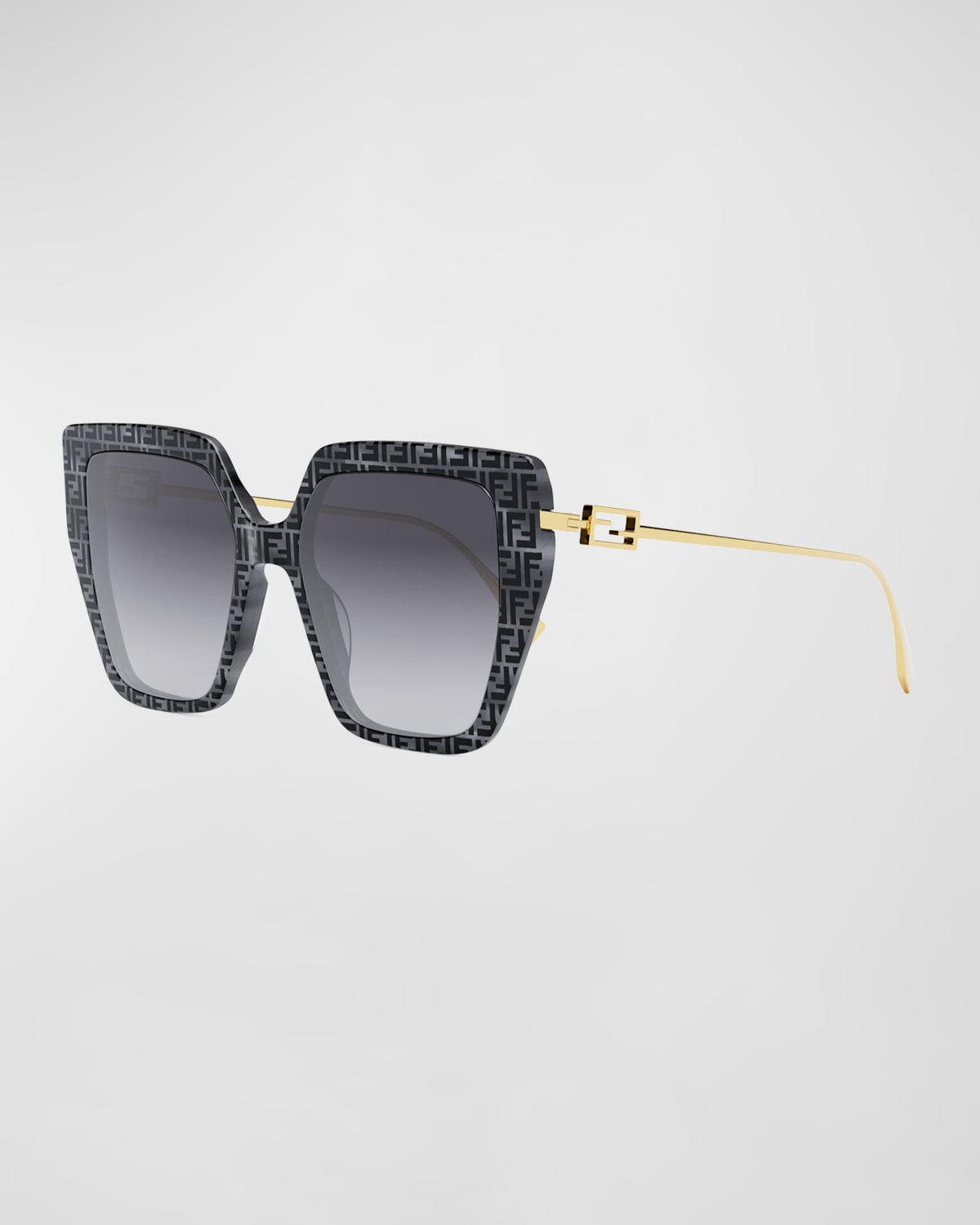 FENDI ACETATE/METAL BUTTERFLY SUNGLASSES