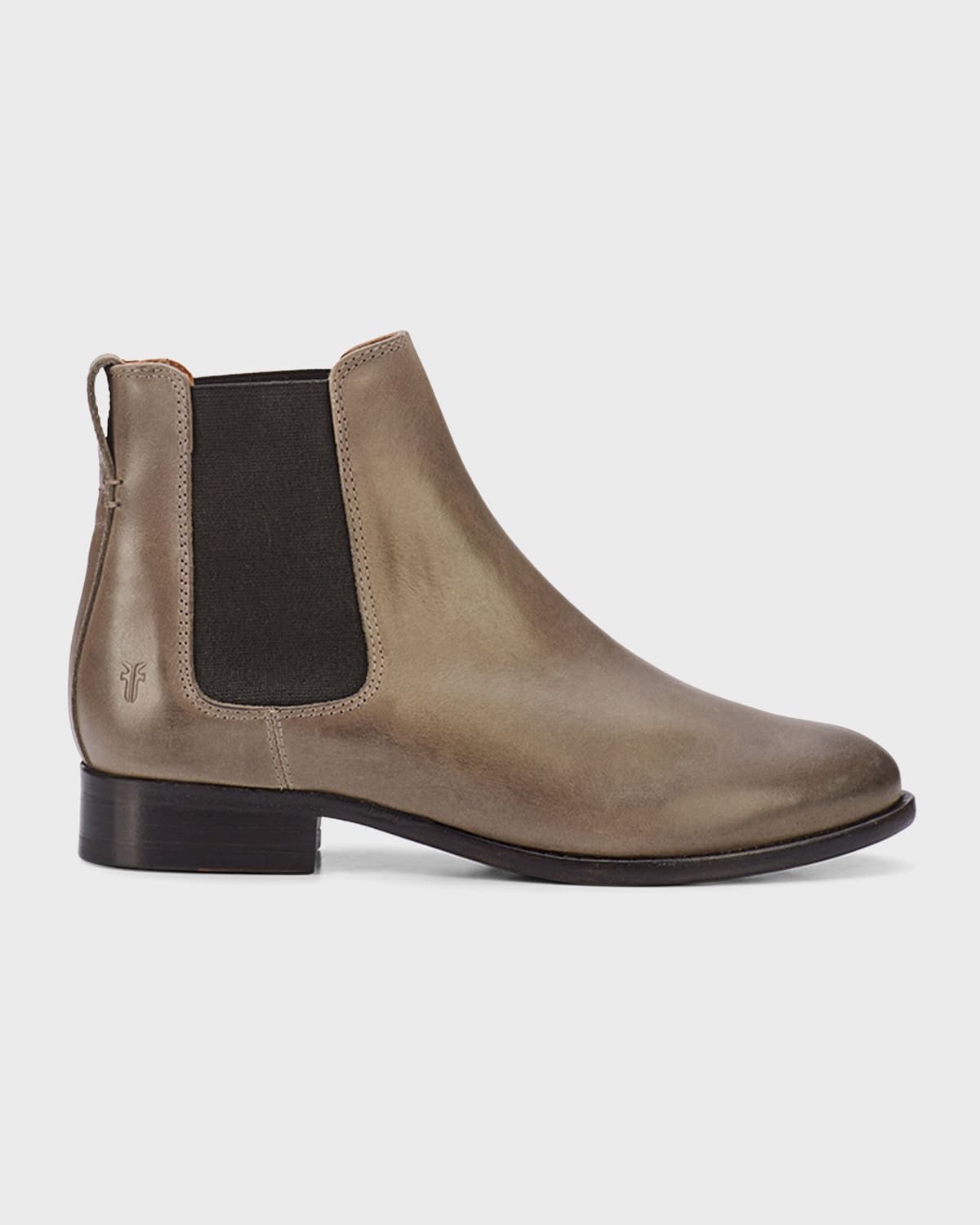 Shop Frye Carly Leather Chelsea Booties In Grey