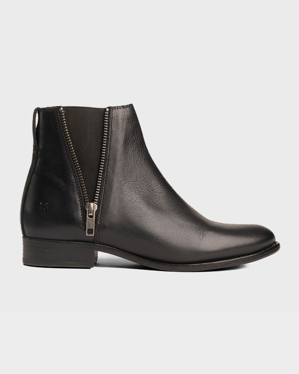 Carly Leather Zip Chelsea Booties