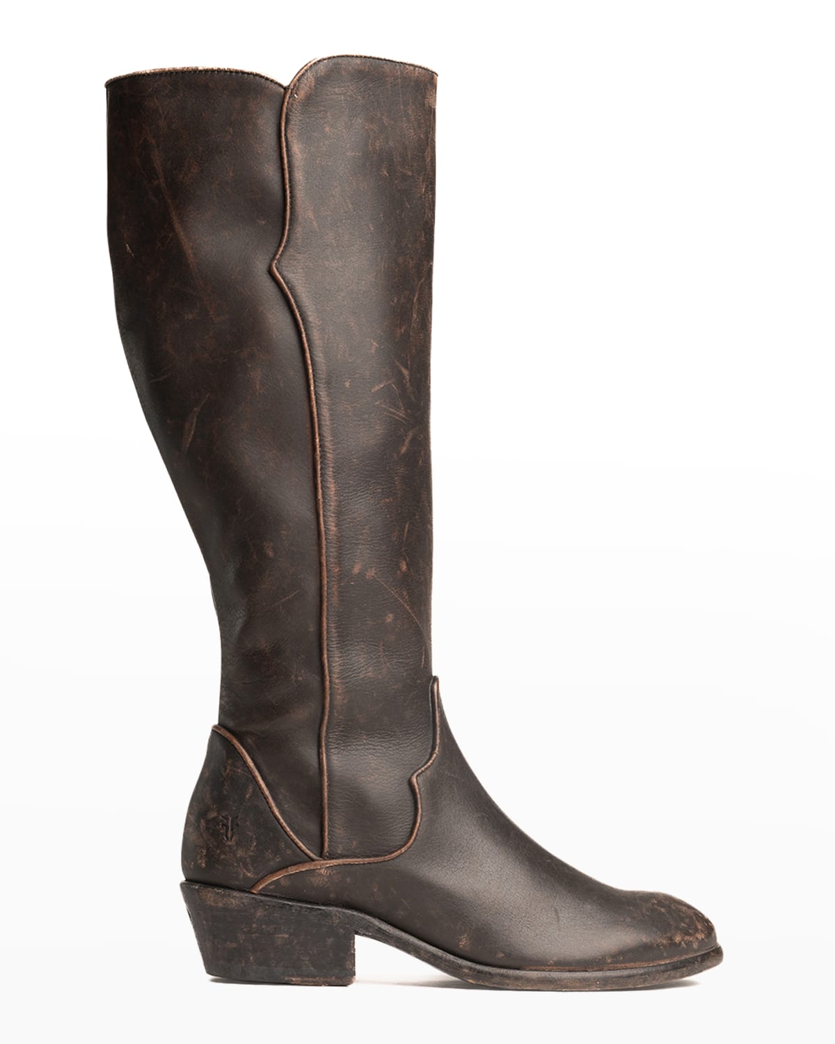 Carson Leather Piping Tall Boots