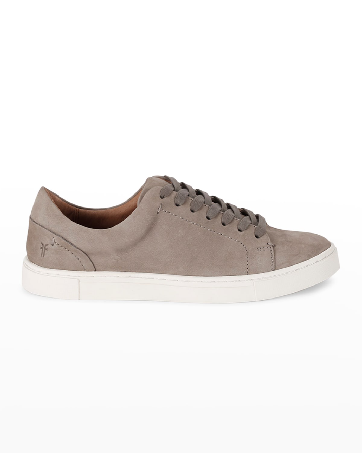 Shop Frye Ivy Leather Low-top Sneakers In Grey