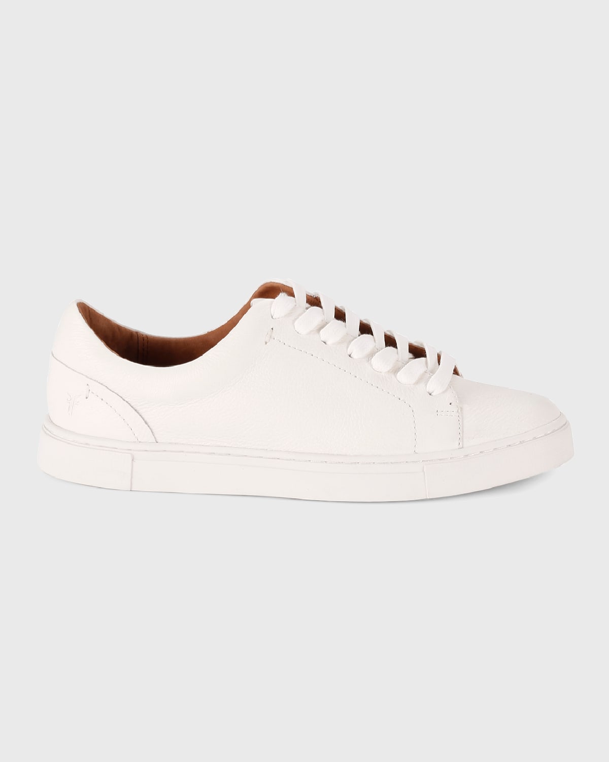 Frye Ivy Leather Low-top Sneakers In White