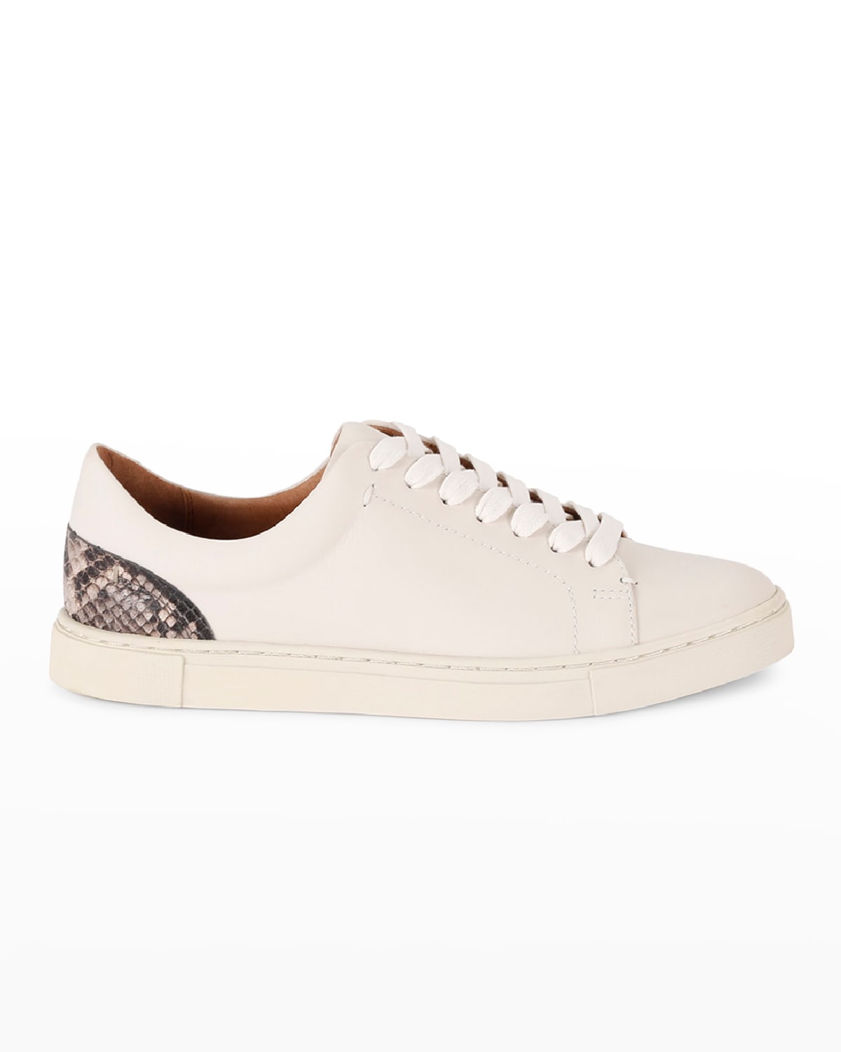 Frye Ivy Leather Low-top Sneakers In Powder