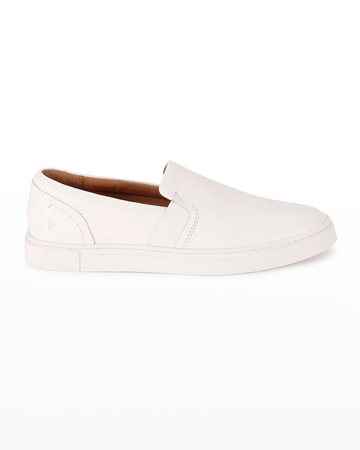 Shop Frye Ivy Leather Slip-on Sneakers In White
