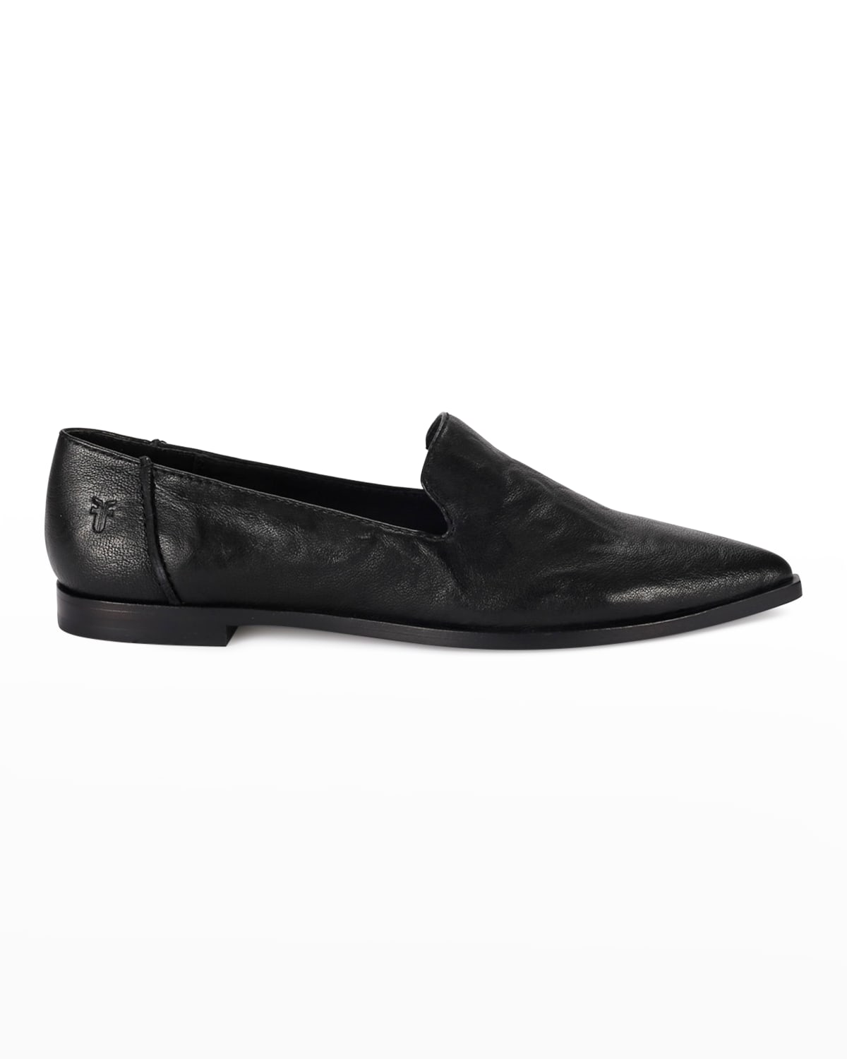 Frye Kenzie Leather Flat Loafers In Black