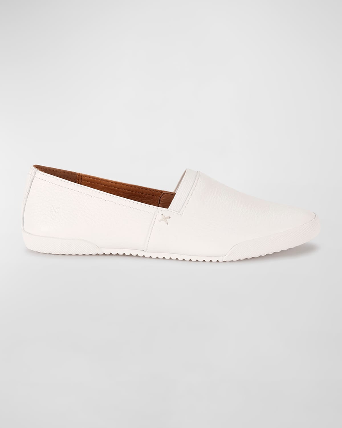 Frye Melanie Leather Slip-on Sneakers In White