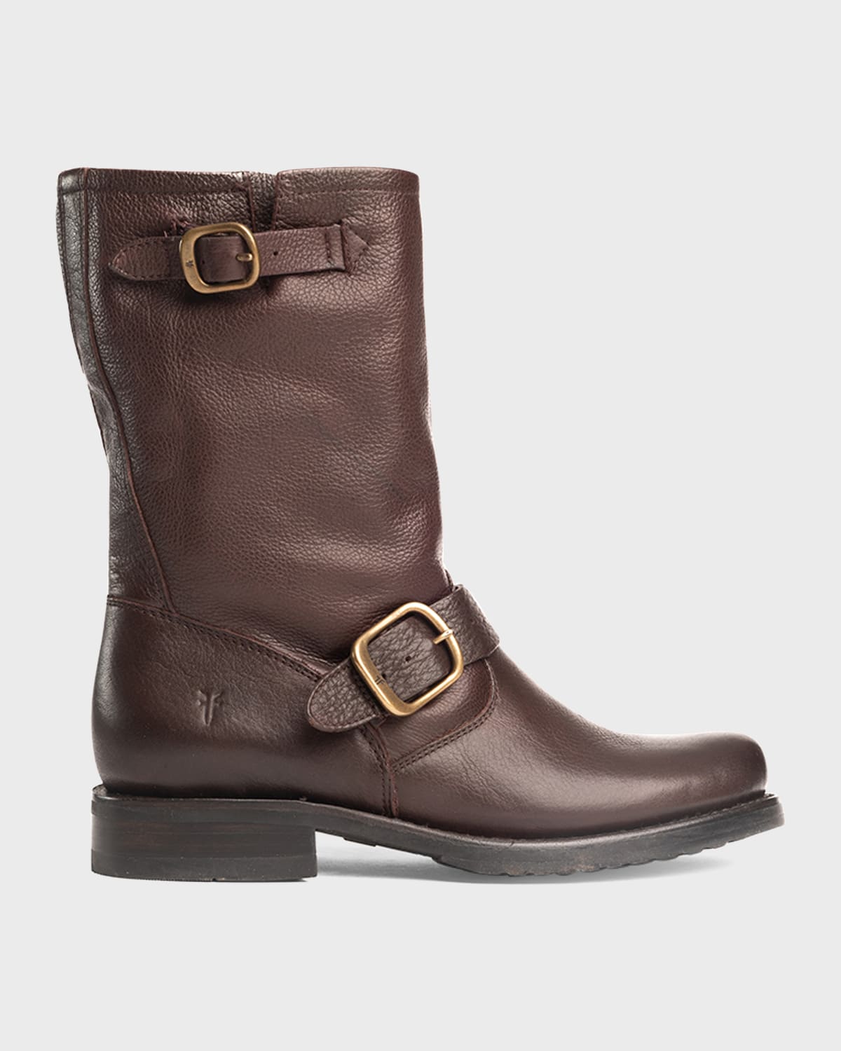 Frye Veronica Leather Buckle Short Moto Boots