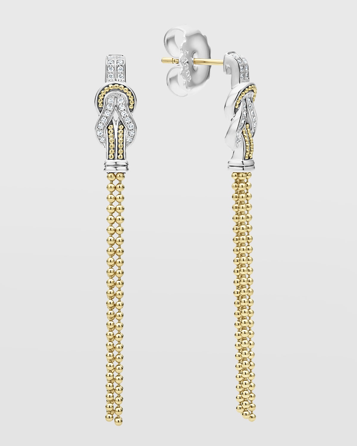 Newport Diamond 50mm Tassel Earrings