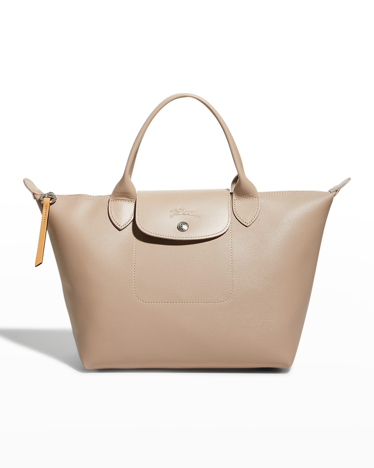 Longchamp Sand Le Pliage City Shopping Leather Tote, Best Price and  Reviews