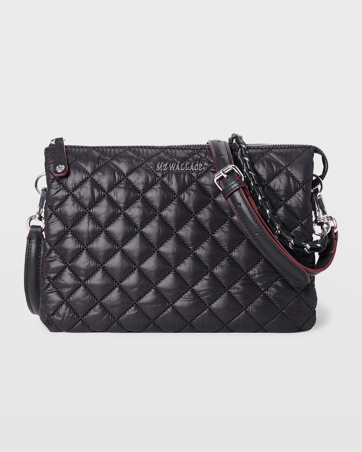 MZ WALLACE PIPPA LARGE QUILTED ZIP CROSSBODY BAG