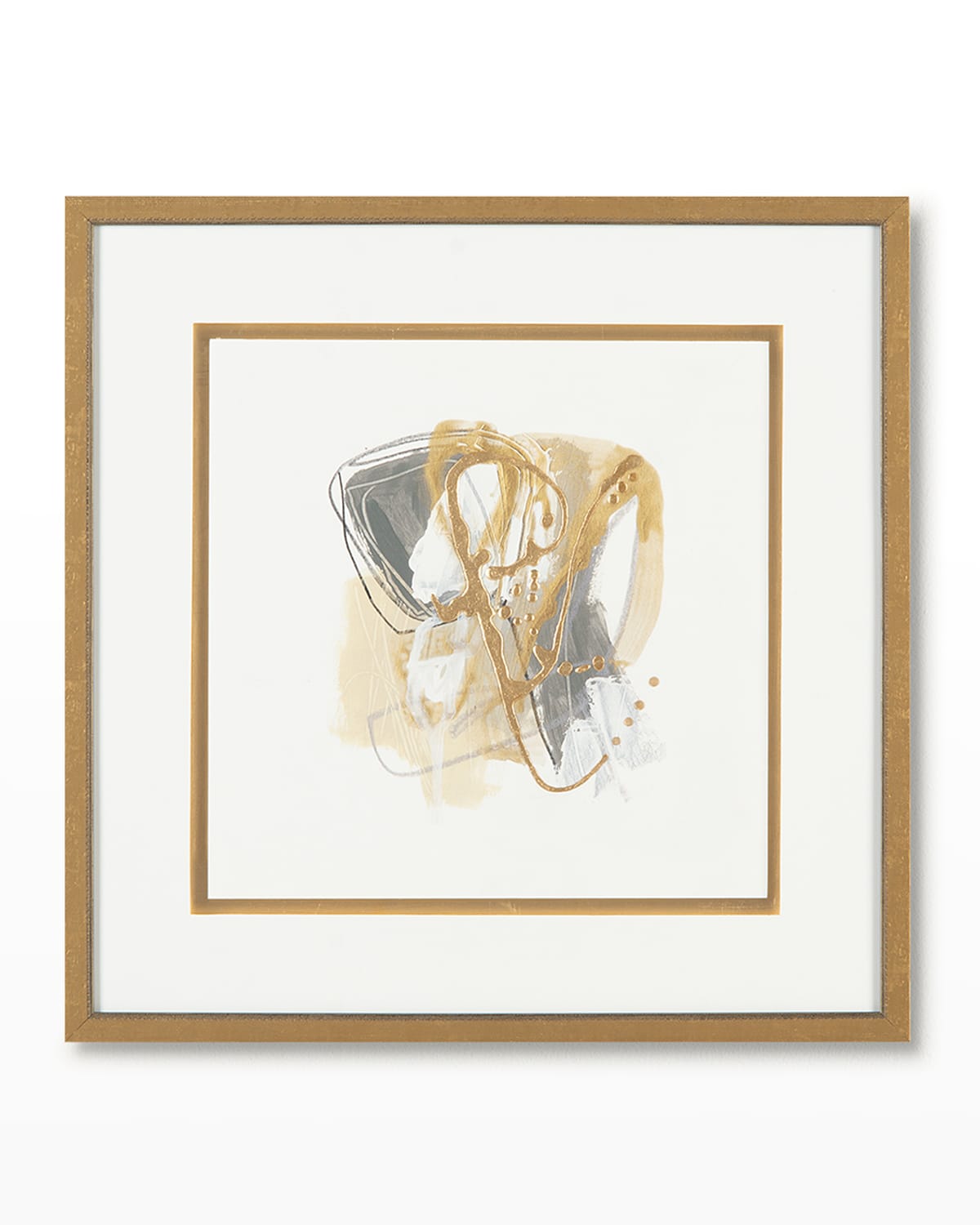 John-richard Collection Metallurgy I Giclee Art On Canvas In Gold