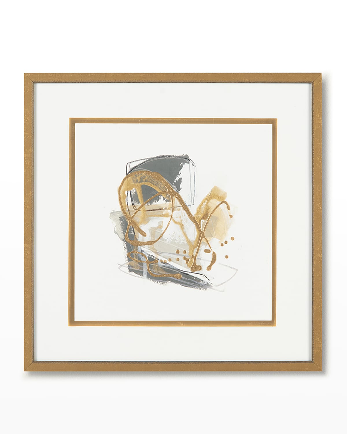 John-richard Collection Metallurgy Iv Giclee Art On Canvas In Gold