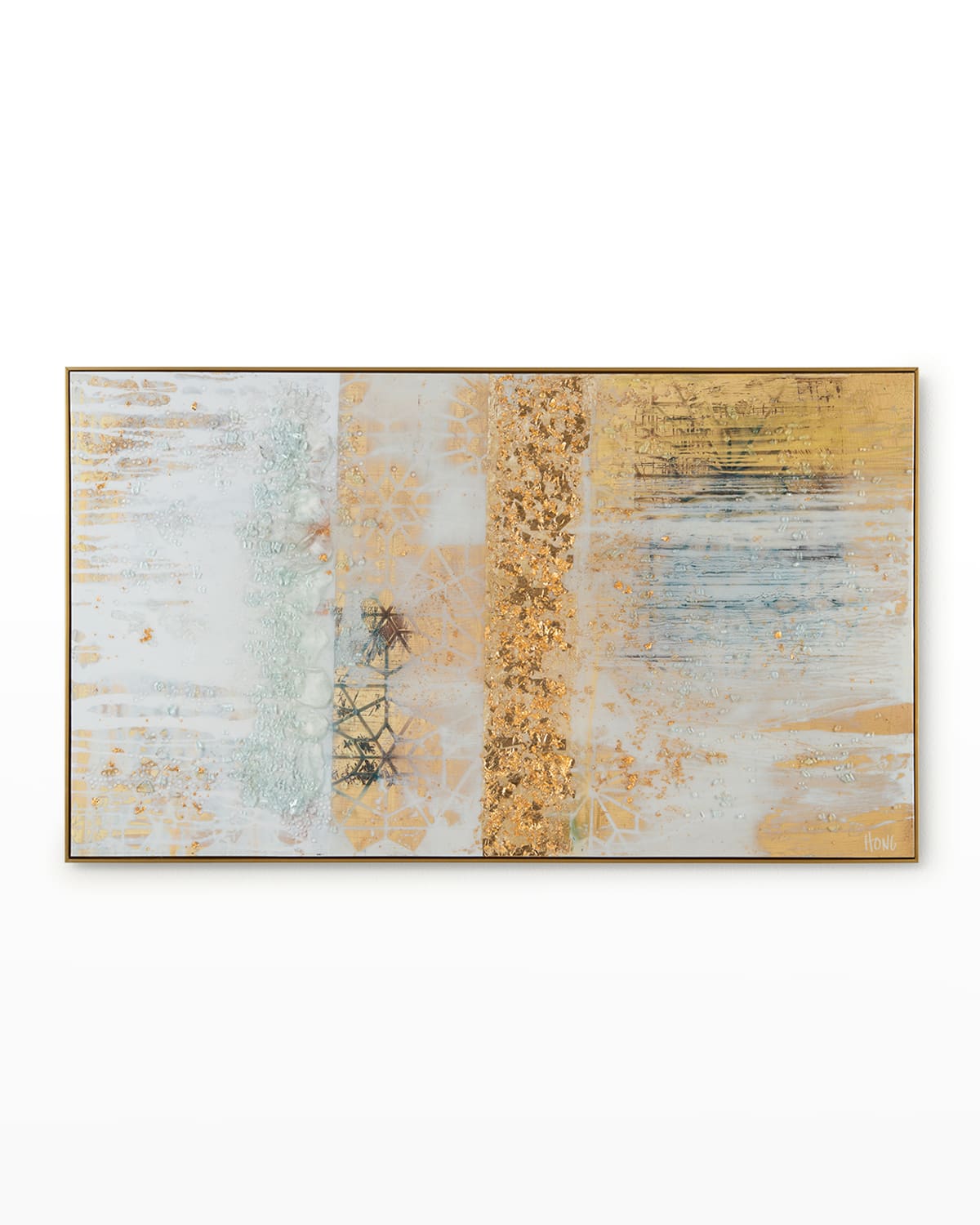 John-richard Collection Aureate Giclee Art On Canvas By Mary Hong In Gold