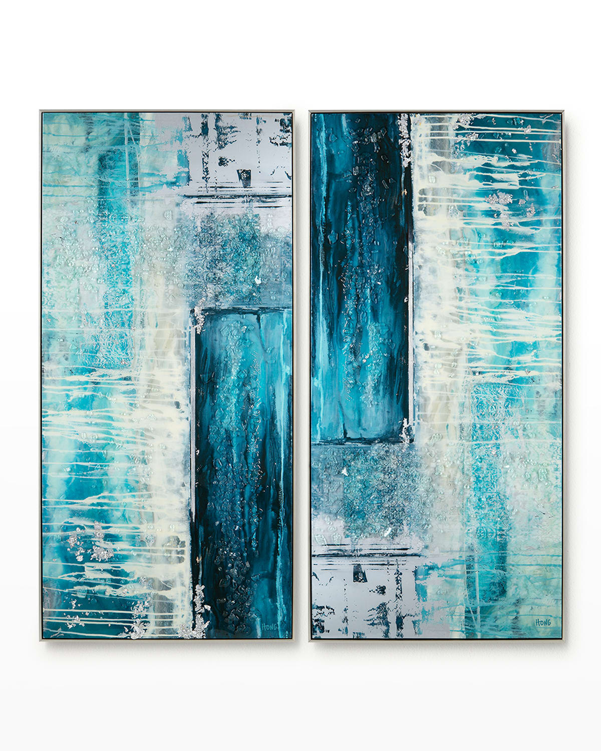 Shop John-richard Collection Which Way Diptych By Mary Hong In Blue