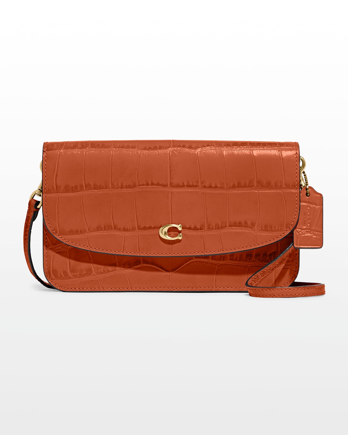 Coach Hayden Crocembossed Leather Crossbody Bag In B4ginger ModeSens