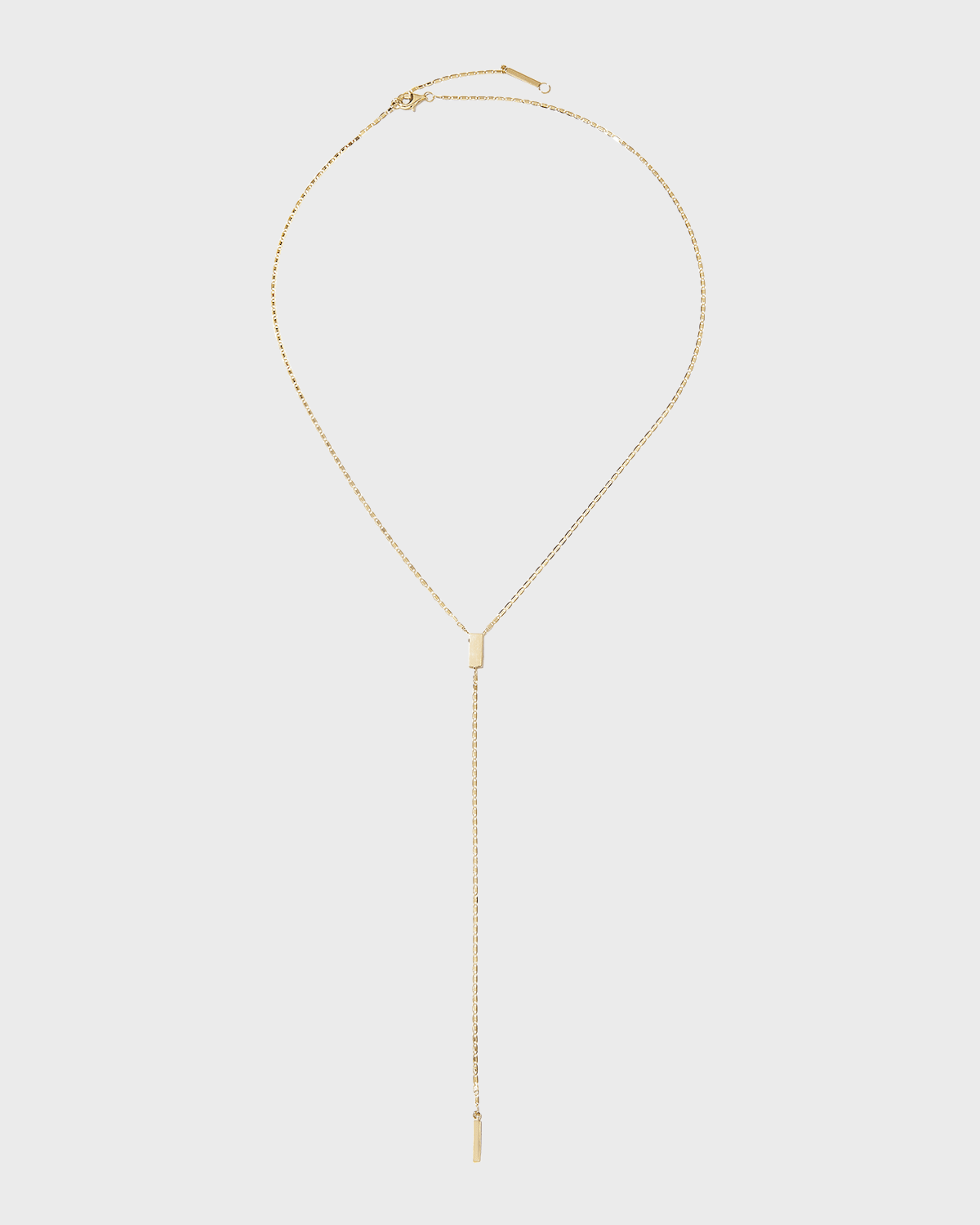 Lana Jewelry Petite Malibu Gold Tag Lariat Necklace In Yellow