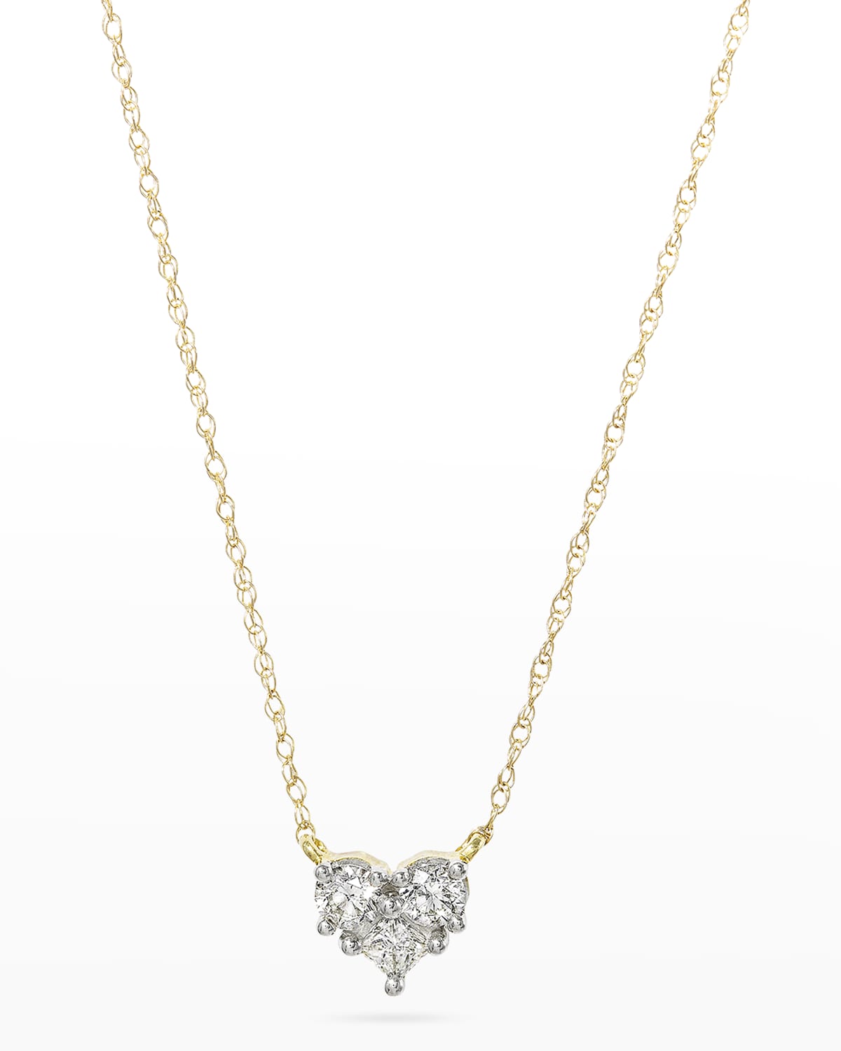 Stone And Strand Piece Of My Heart 10-karat Gold Diamond Necklace In Clear