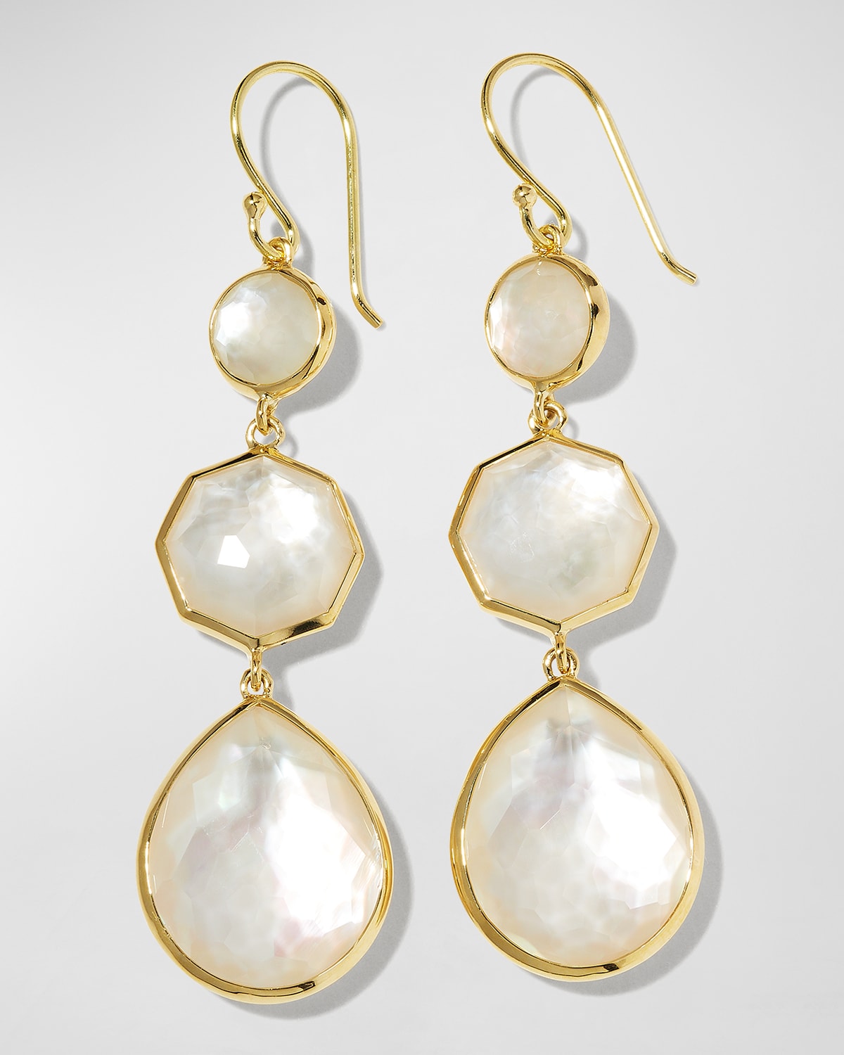 Shop Ippolita Small Crazy 8's Earrings In 18k Gold In Mother Of Pearl
