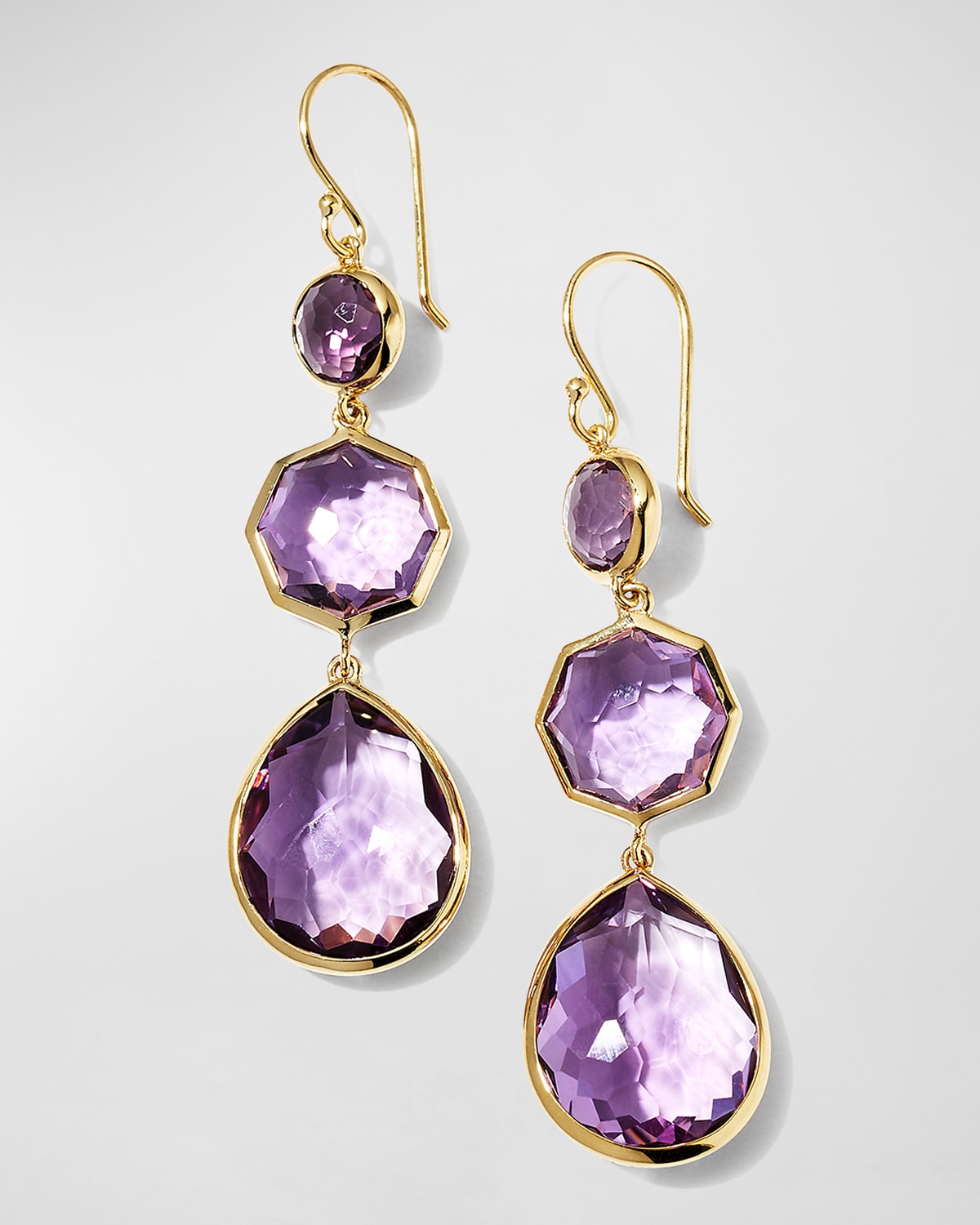 Shop Ippolita Small Crazy 8's Earrings In 18k Gold In Amethyst