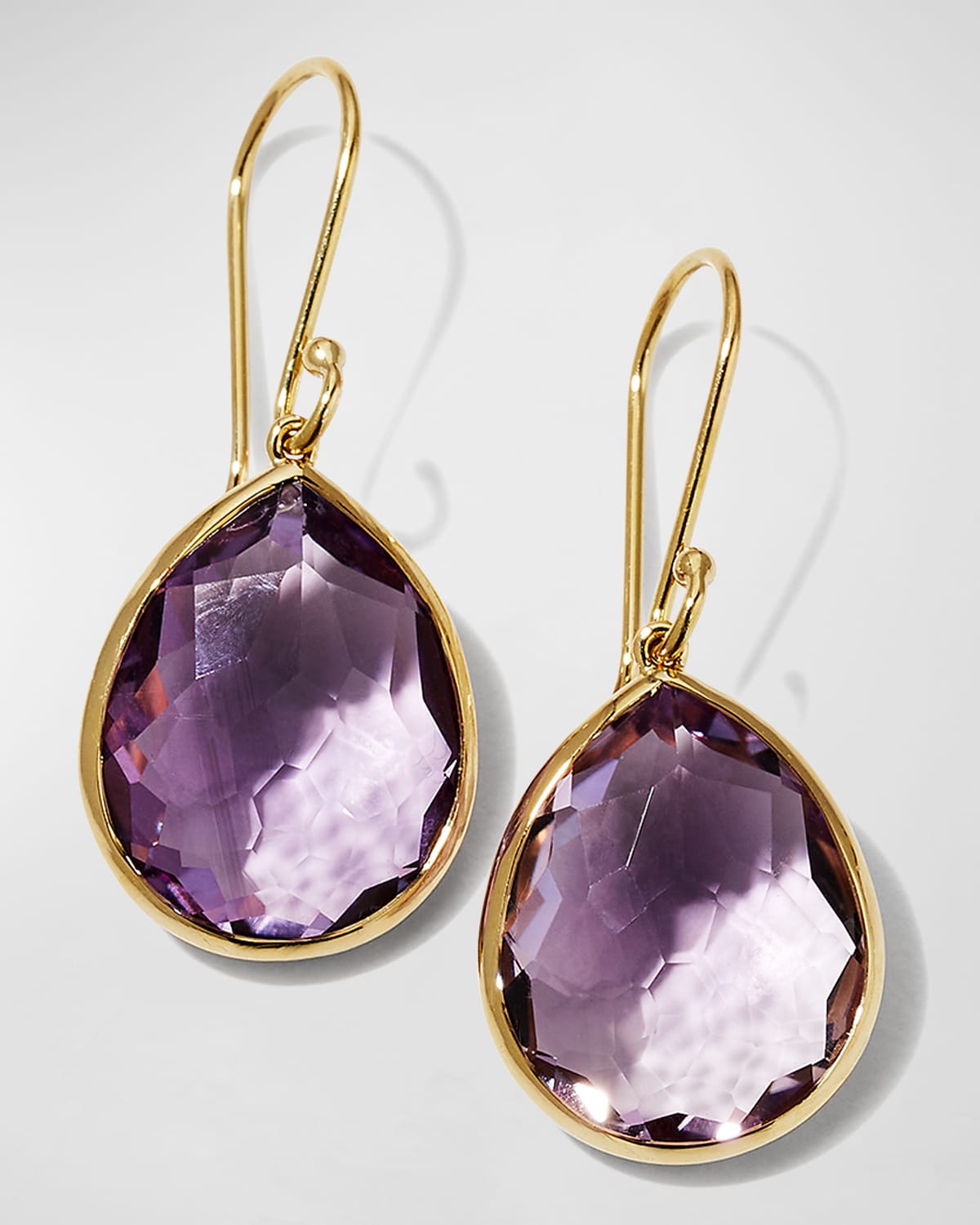 Ippolita Small Teardrop Earrings In 18k Gold In Amethyst