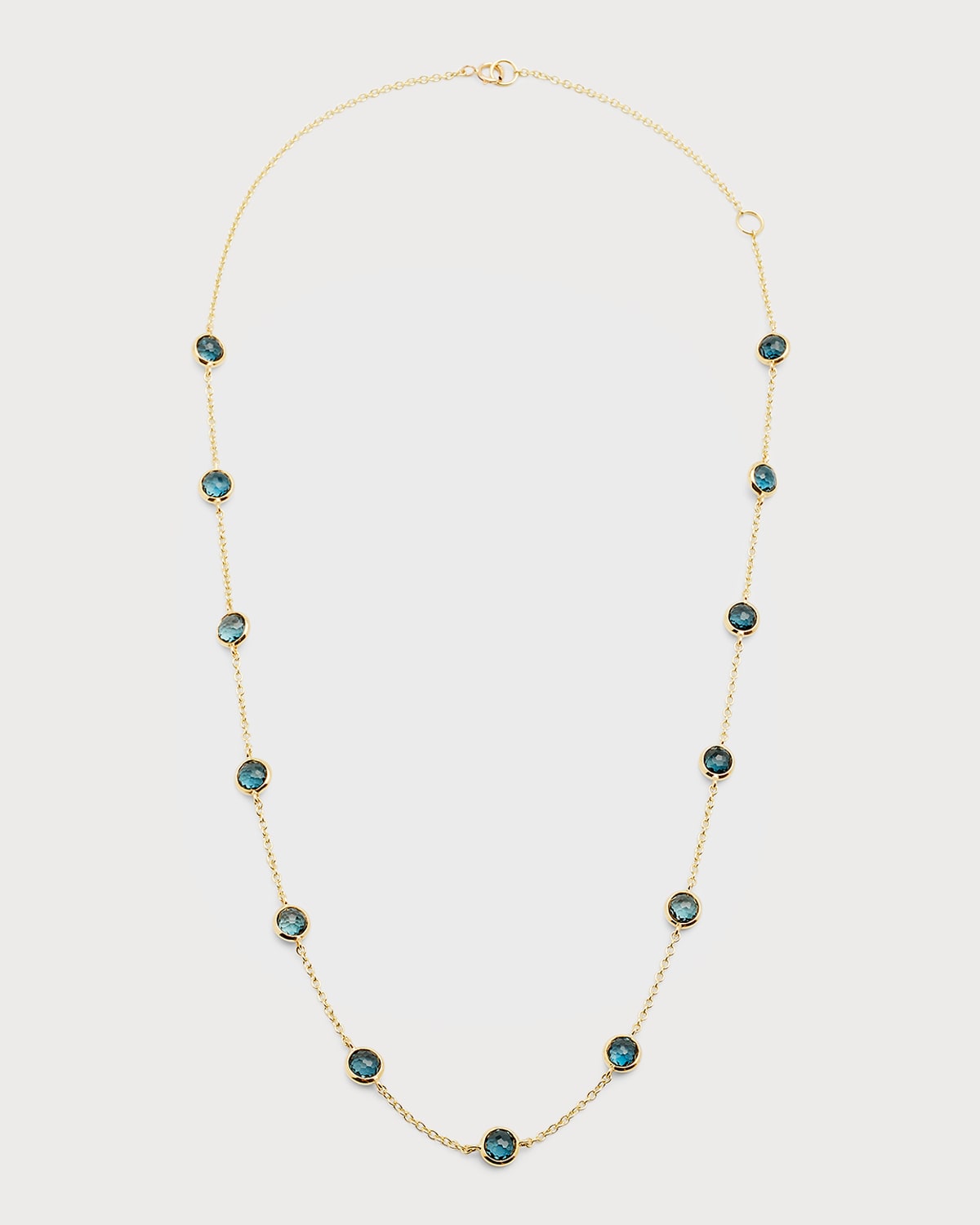 13-Stone Station Necklace in 18K Gold