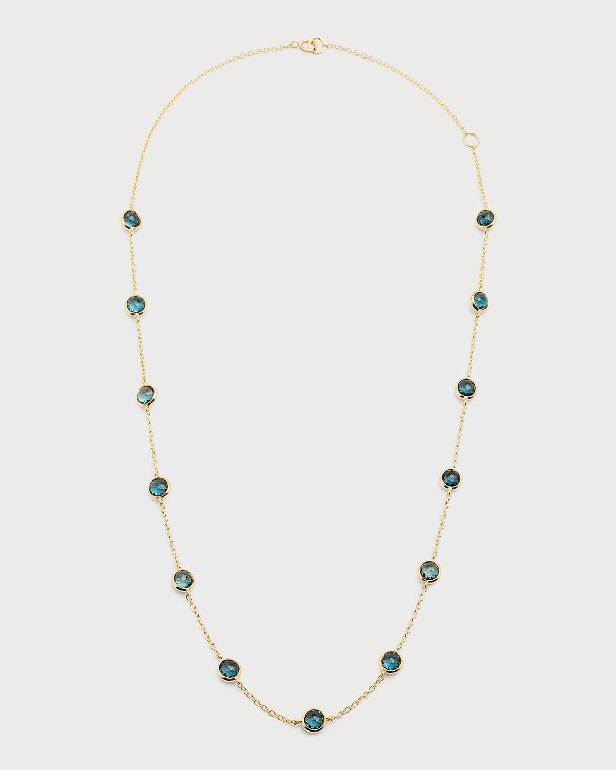 IPPOLITA 13-STONE STATION NECKLACE IN 18K GOLD