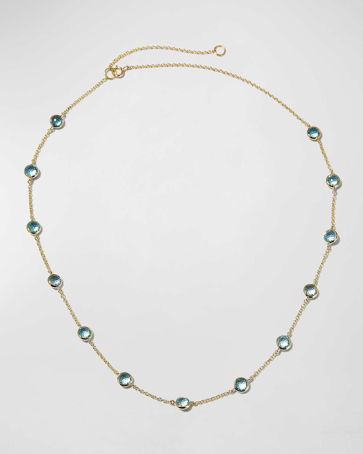 IPPOLITA 13-STONE STATION NECKLACE IN 18K GOLD