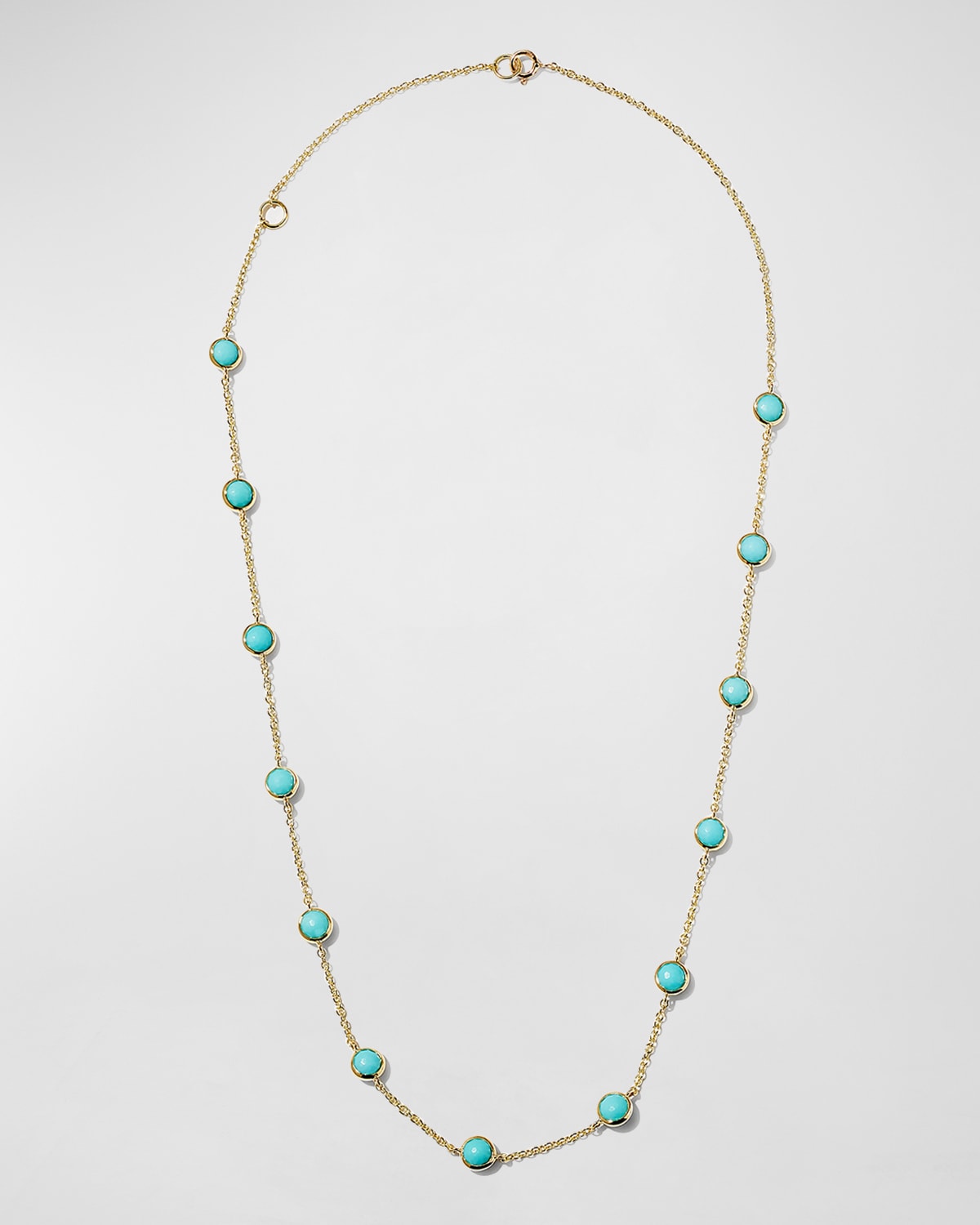 IPPOLITA 13-STONE STATION NECKLACE IN 18K GOLD