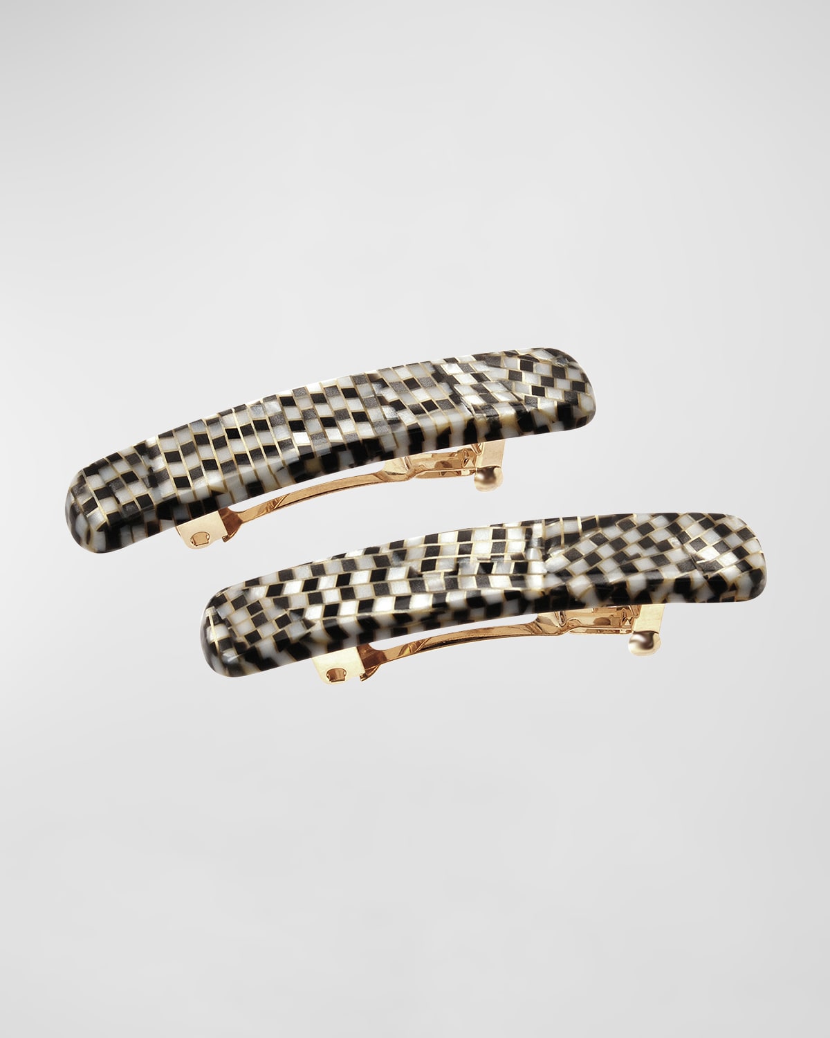 Mini Classic Rectangle Barrettes, Set of 2