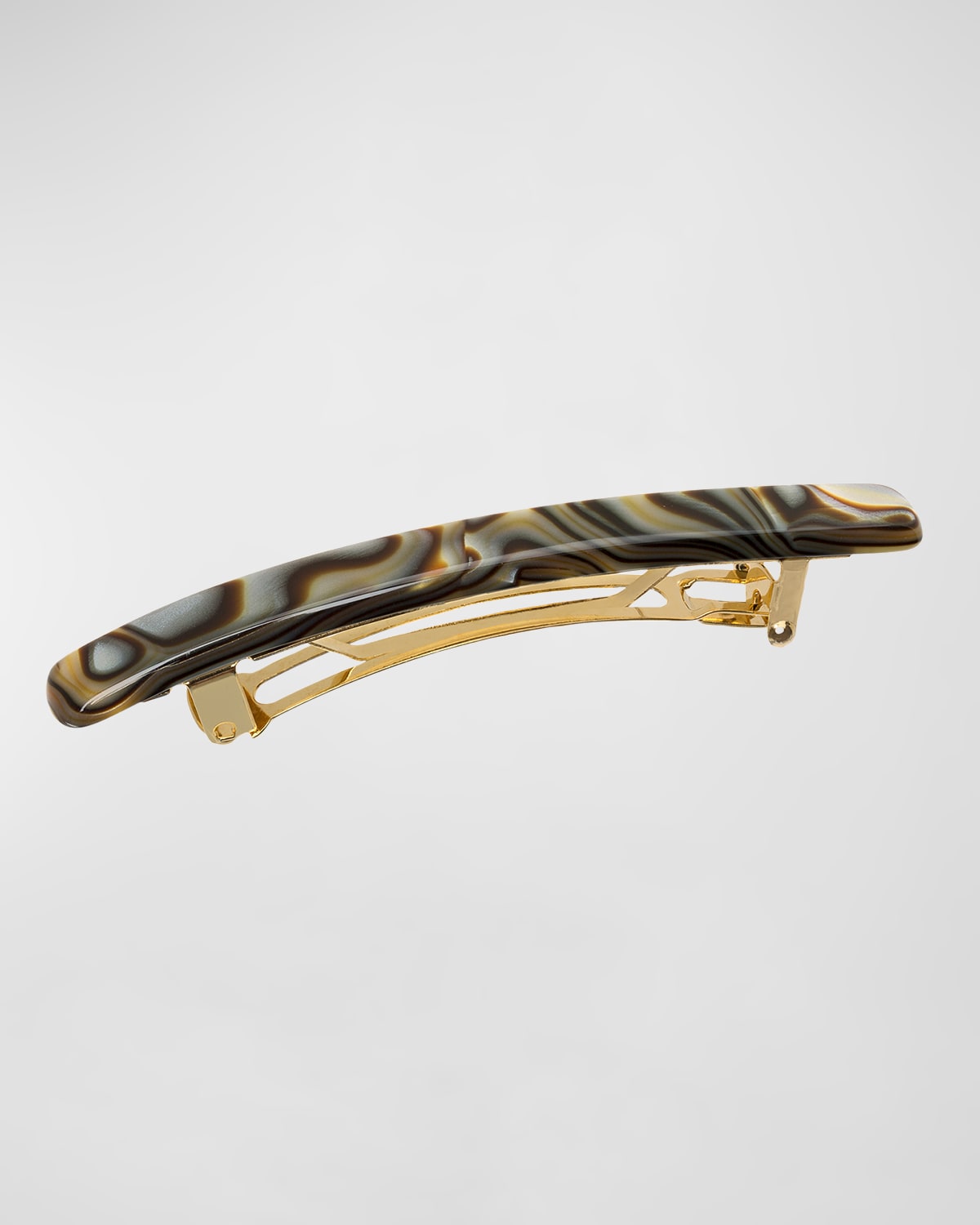 L Erickson Bennington Classic Long Barrette In Onyx