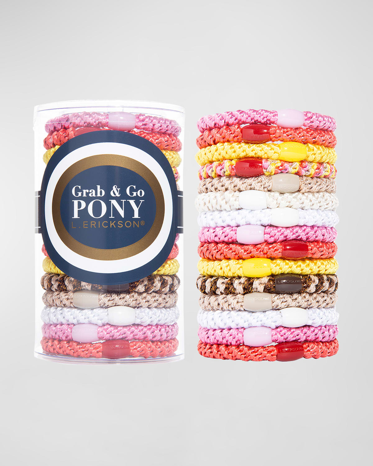 Shop L Erickson Grab & Go Pony Elastics Tube, Set Of 15 In Molokini