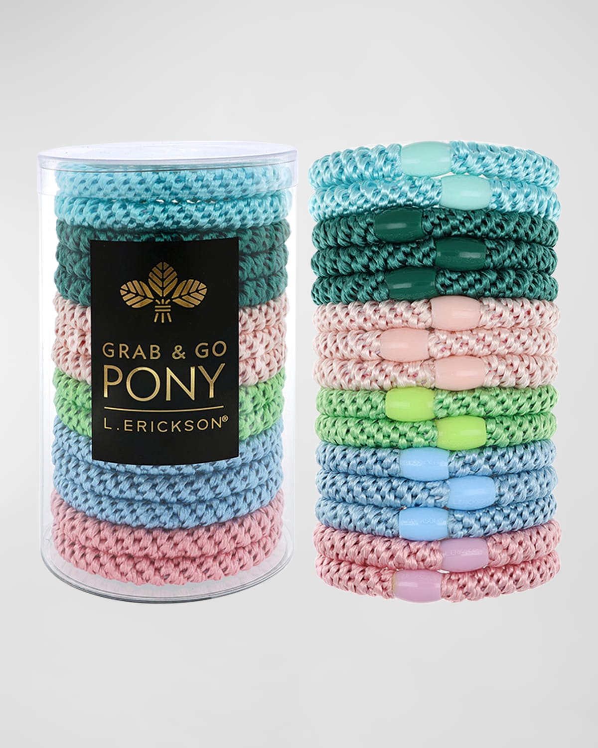 L Erickson L. Erickson Grab & Go 15-pack Braided Ponytail Holders In Lollipop