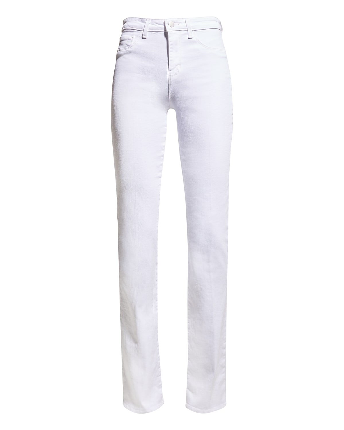 Shop L Agence Selma Slim Bootcut Jeans In Blanc